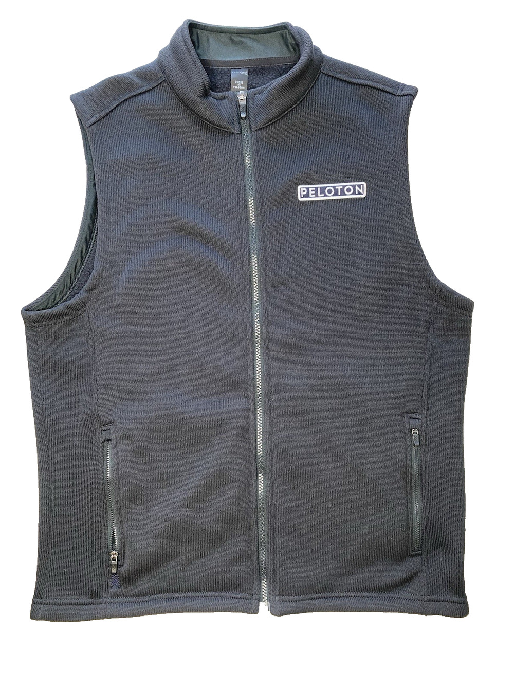 Rhone x Peloton Vest Mens Large Black Fleece Full Zip Casual Athleisure Cycling